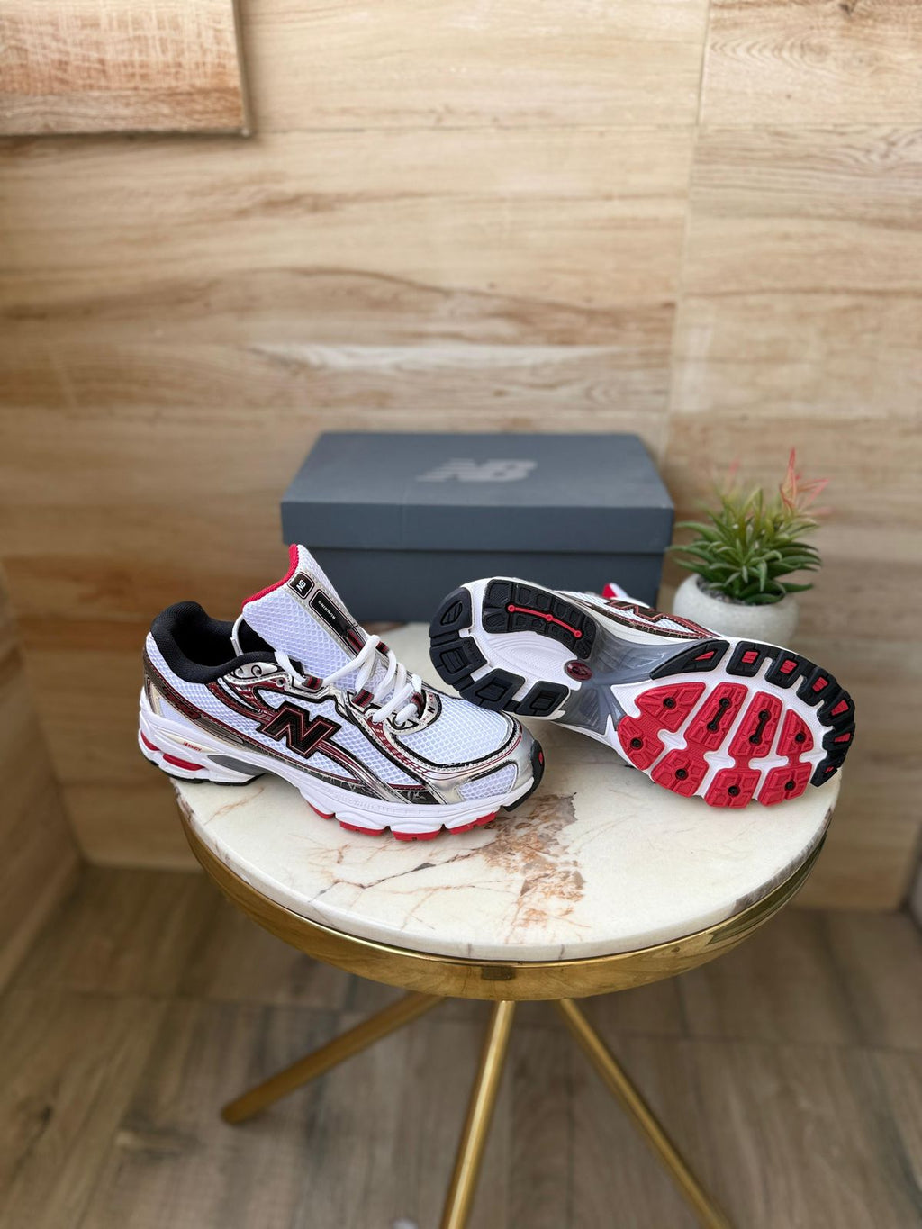 New Bala-nce 740 Silver Red