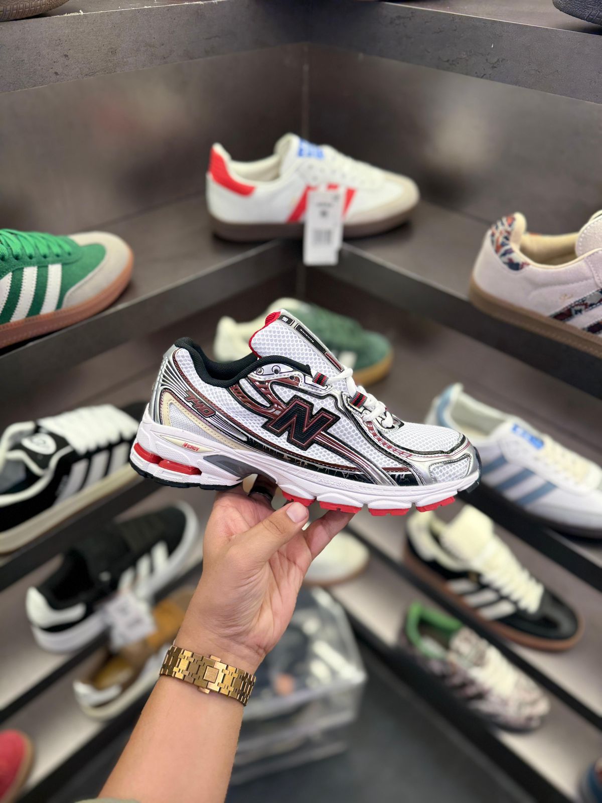 New Bala-nce 740 Silver Red